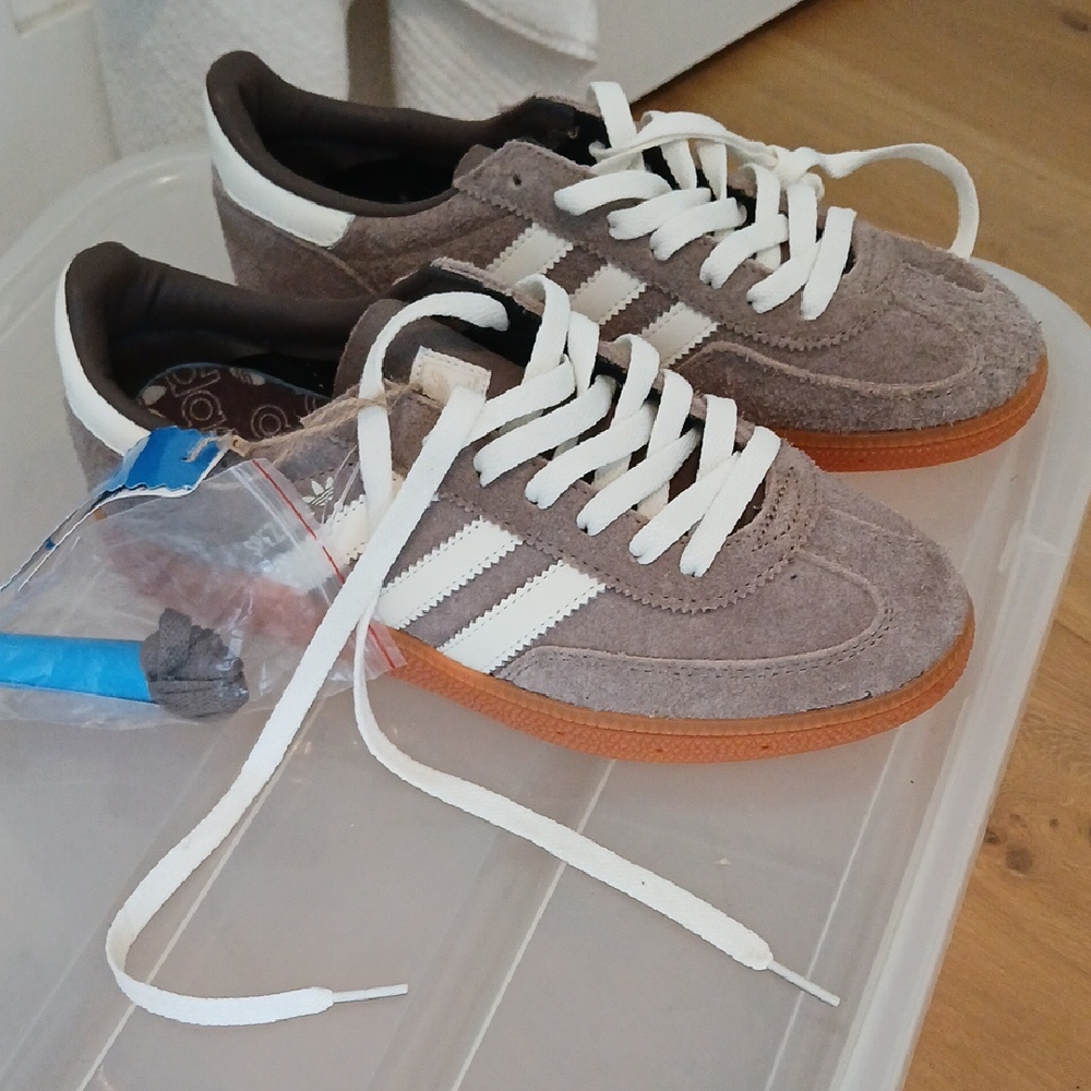 Adidas Women's Gray and White Sneakers